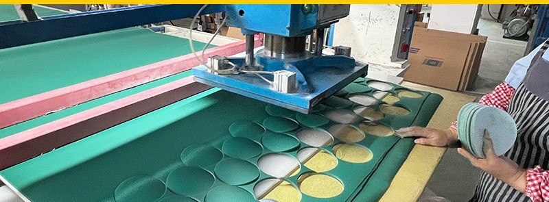 Custom abrasive disc die-cutting for flexible small-batch production