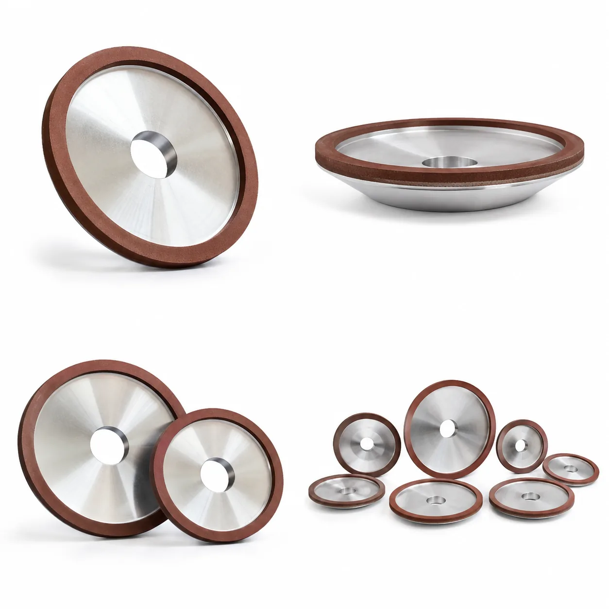 Resin-bond diamond dish grinding wheels