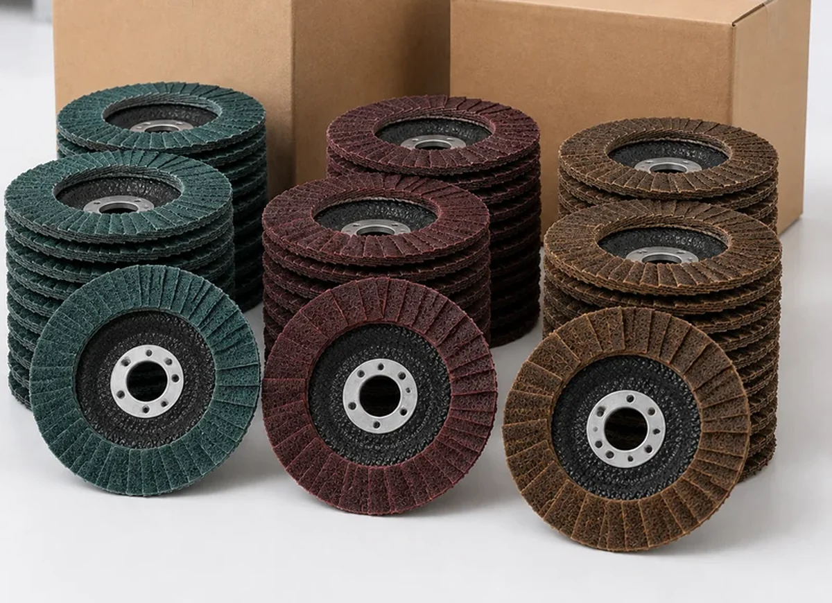 Batch supply of abrasive flap discs with packaging cartons