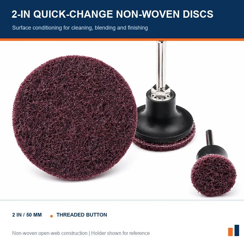 Non-woven quick-change surface conditioning discs