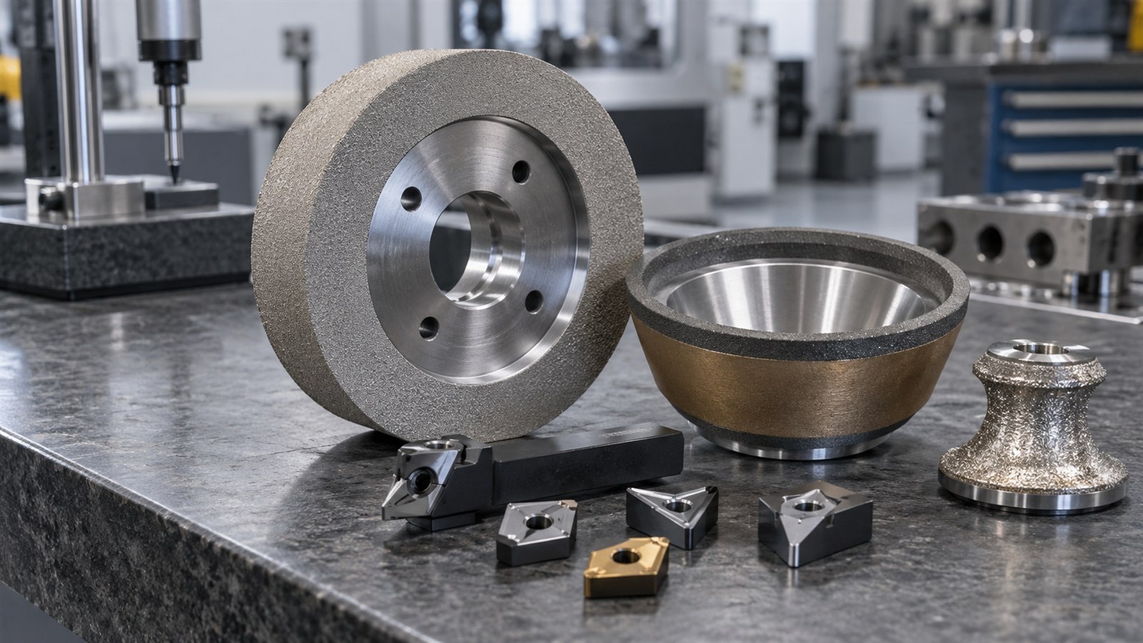 Diamond and CBN tool manufacturers represented by precision grinding wheels and PCD PCBN cutting inserts