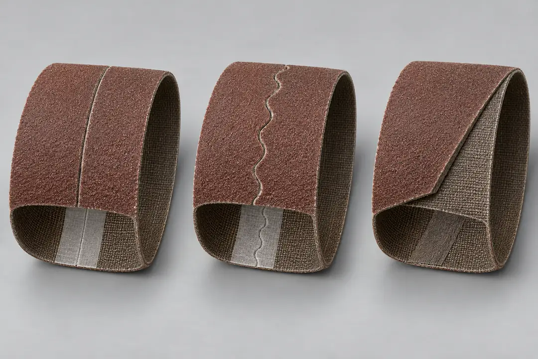 Comparison of butt, wave-cut butt and overlap joints on cloth-backed sanding belts